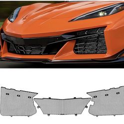 3Pcs Black Upgraded Front Radiator Guards Grille,Aluminum Body Bumper OEM Style Front Outer Grill Guard Protection Screens Grille Vents Insert Mesh Se