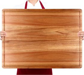 24"x18" Extra Large Acacia Wood Cutting Boards for Kitchen