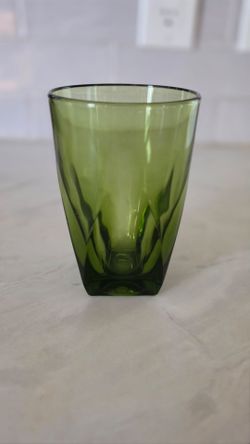 Vintage Green Glass Tumbler