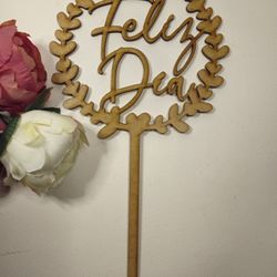 Feliz Día Cake Topper.  Birthday Cake Topper.  Happy Day Cake Topper.  Decoración para Pastel. 