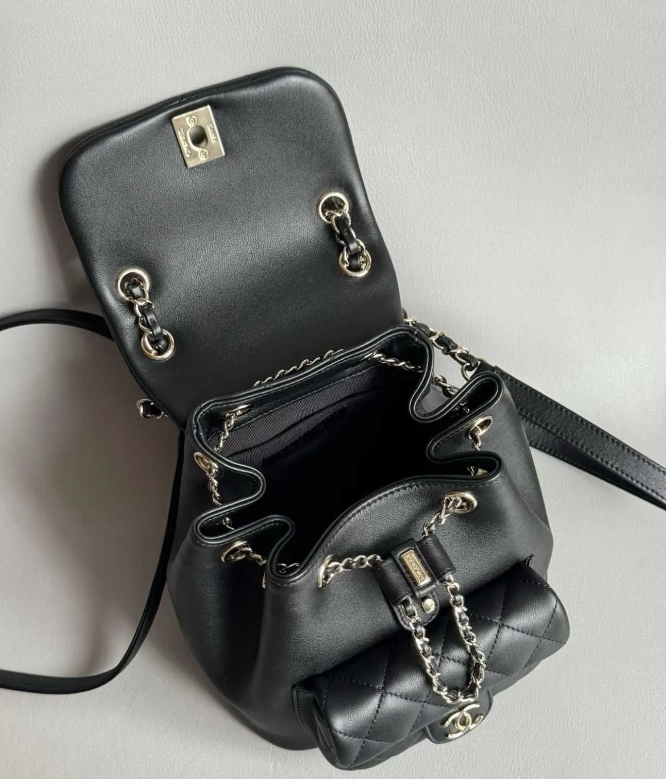 Black Brand, New Quilted Backpack, Gold Hardware