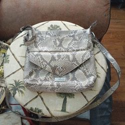 Carlos Santana Snakeskin Animal Print Bag