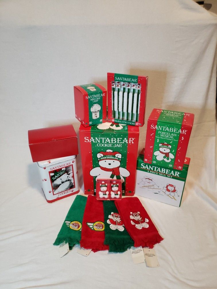 Santabear 1986 Christmas Set