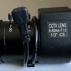 LPRO 6-60mm F1.6 1/3" CS Auto Iris CCTV & Video Industrial Security Lens