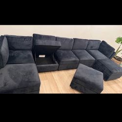 Black Modular Sectional