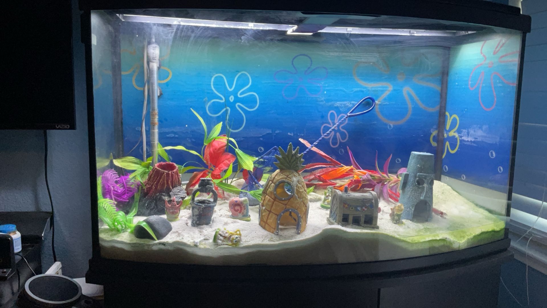 Huge Fish Tank W Stand And Accessories 