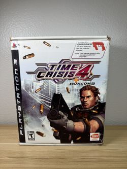 Time Crisis 4 + GunCon3 PS3 (Sony PlayStation 3, 2007) CIB Complete w/ Sensors