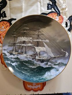 1981 Franklin Porcelain The Great Clipper Ships Plate "Nightingale"