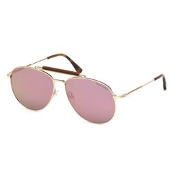 Tom Ford Sean Gold Pink Mirror Pink Sunglasses 