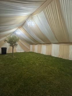 30 x 30 tent with draping