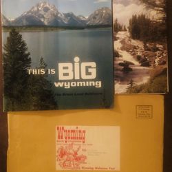 Vintage 1965 Wyoming 75th Anniversary Of Statehood Booklet-Map- Original Envelope VGC