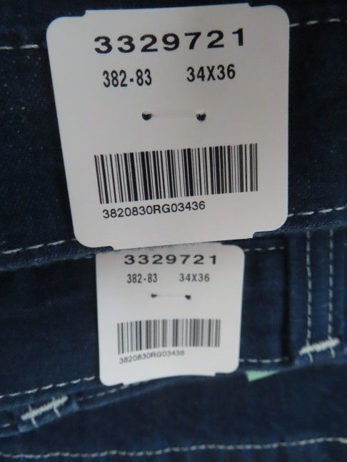 CARHARTT MENS CARPENTER BLUE JEANS DUNGAREE FIT NWT 34x36 #382 83 (36x36) Lot X2