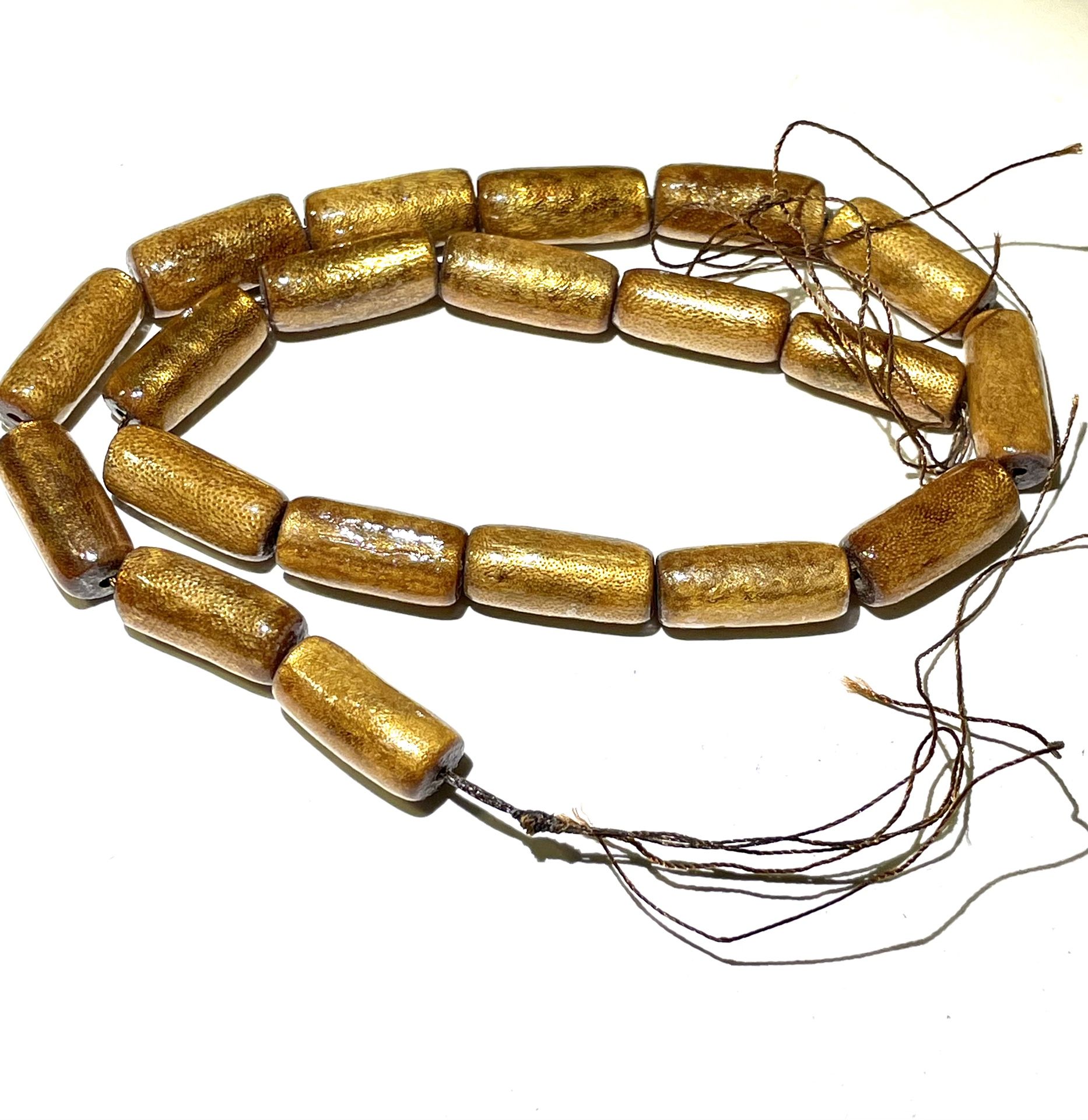 Genuine Strand Of Brown Coral 15.5”