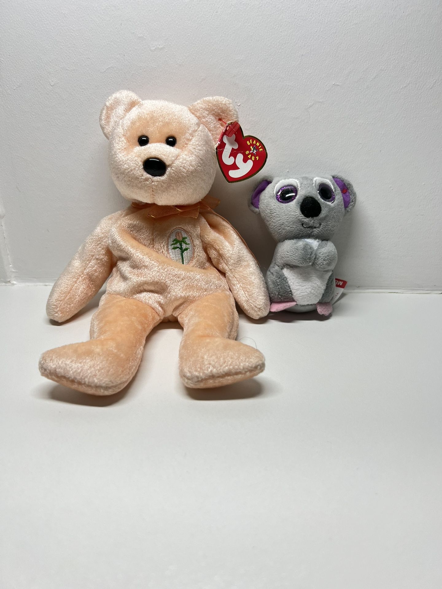 Ty Dearest Flower Bear Plush Stuffed Animal Beanie Babies 8”