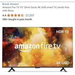 55” Amazon Fire Omni Series 4K UHD Smart TV Hands Free With Alexa Remote