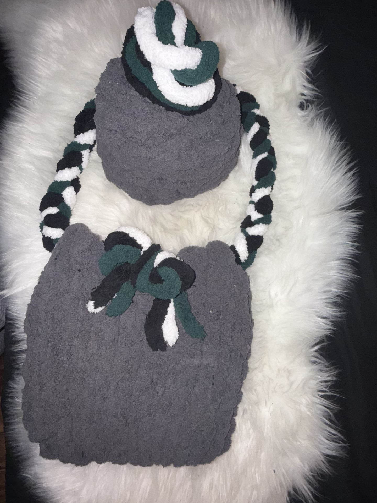 Eagles inspired crochet Handmade Bag And Hat set