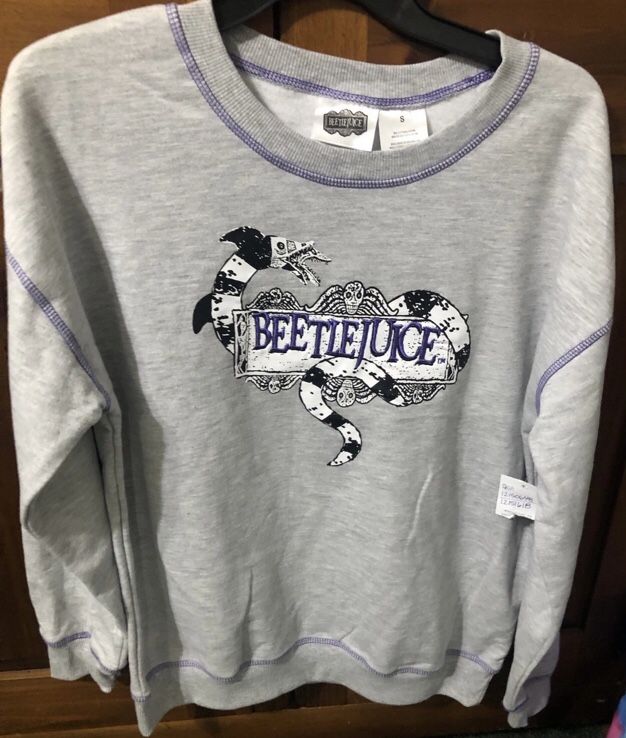 BEETLEJUICE LADIES EMBROIDERED SMALL SWEATSHIRT NEW