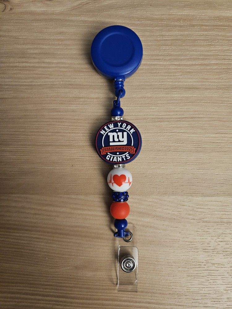 Football Inspired New York Badge Reel Holder 