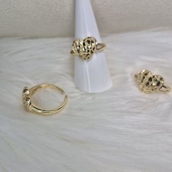 Heart Nugget Ring 14K Gold Laminated Non Tarnish High Quality Material 25$ Each!