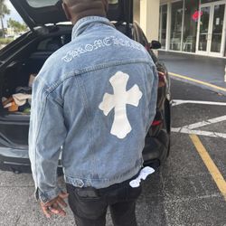 Chrome Heart Denim Jacket SMALL MEDIUM LARGE AVAILABLE 