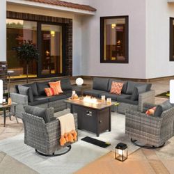 Brand New Patio Outdoor Furniture Set With Fire Pit 