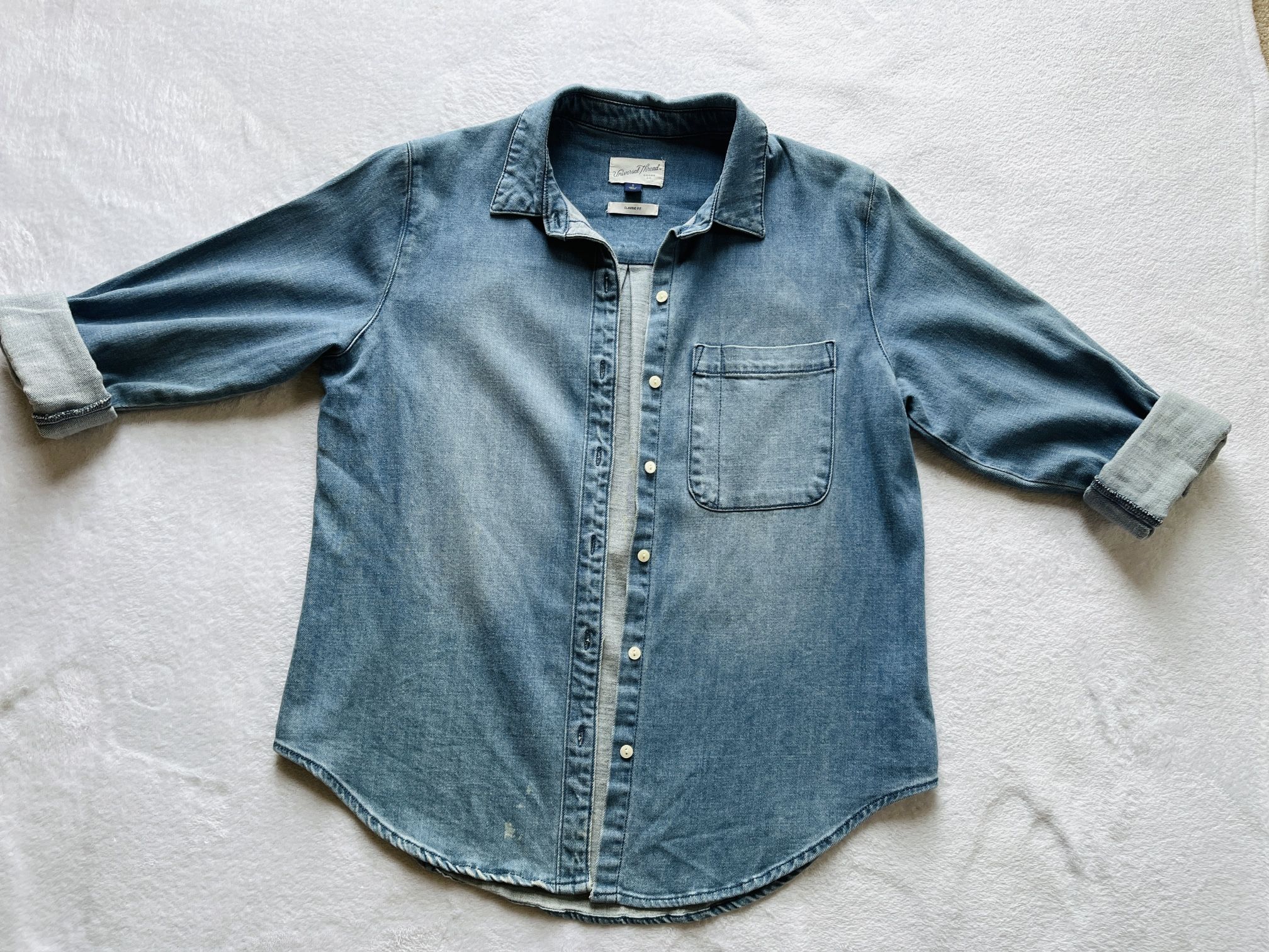 Universal Thread Light Blue Denim Jacket Size S Classic Fit