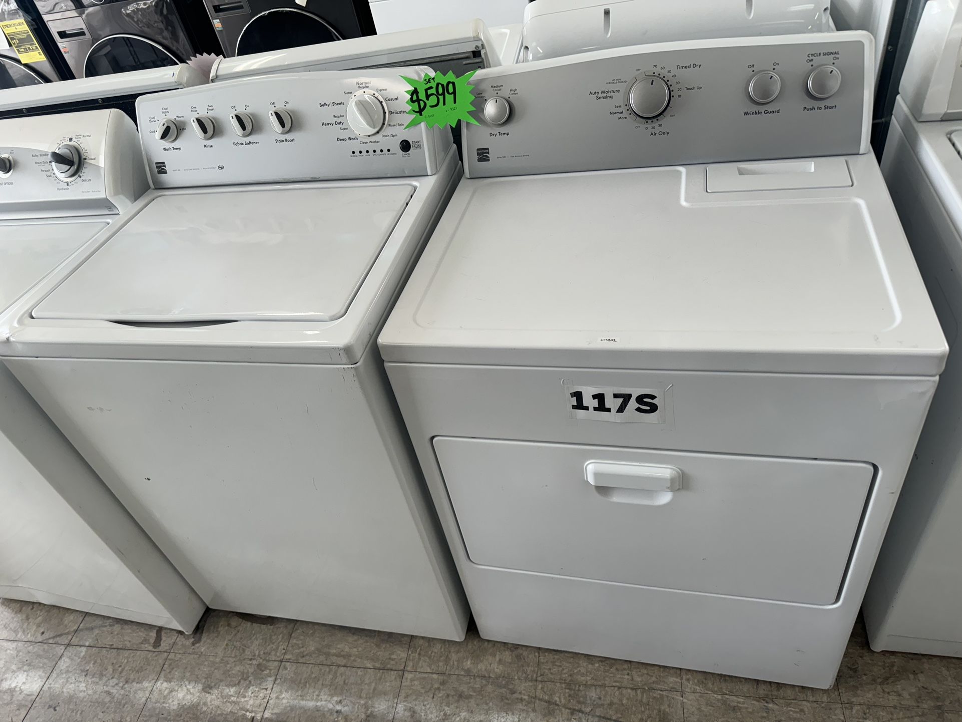 Kenmore Washer And Dryer Set Like New 