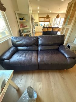 Dark Brown Leather Sofa Power Reclining