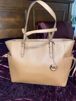 MICHEAL KORS LARGE TRAVEL TOTE BAG (BROWN)
