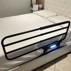 New In Box Adjustable Bed Safety Elder Senior Assist Support Rail Foldable With Motion Sensor LED Light