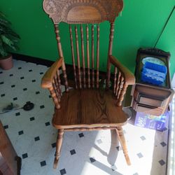 1980s Wooden Rocking Chair
