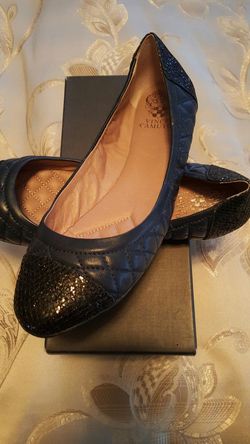 Vince Camuto quilted navy flats