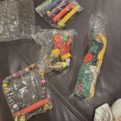 Bird Cage Toys for Parakeets & Small Birds – Set of 4 