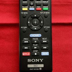 Sony RMT-B119A Remote Control for Blu-ray Player Genuine OEM