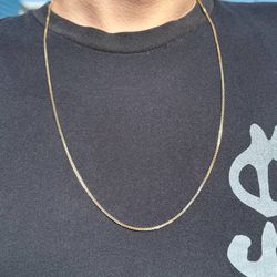 28 inches long 18k solid yellow gold chain