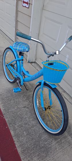 La Jolla Light Blue Bike With Basket La Jolla Cruiser Bike 24 La
