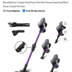 Texous Brushless Cordless Vacuum Cleaner Lightweight Bendable for Carpet Hard Floor Pet Hair House Cleaning P8od Floor Carpet Pet Hair
