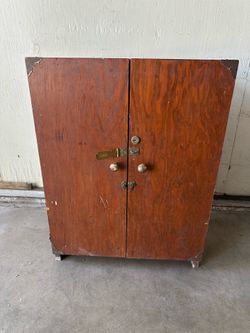 Vintage Custom Coin Collector Storage Cabinet- Handmade w/ Metal Drawers