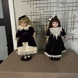 2 Victorian Porcelain Dolls ( No Box / $20 Each ) 