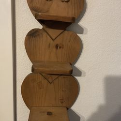 Heart Shelf With Blue Heart