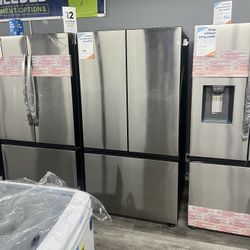 Samsung - Bespoke 30 Cu Ft 3-Door French Door Refrigerator With Beverage Center In Stainless Steel 🫶