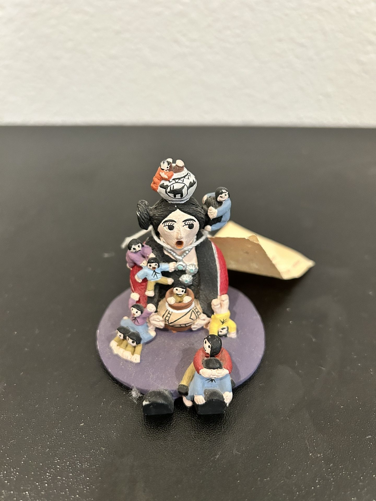 Native American Storyteller Figurine, 3.5" Tall