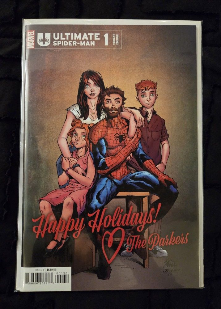 Comic Book. Marvel. Ultimate Spiderman #1. “Peter Parker Family” Variant.