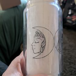 Triple Goddess Glass Cup 