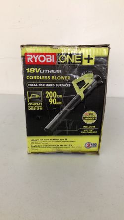 RYOBI ONE+ 90 MPH 200 CFM 18-Volt Lithium-Ion Cordless Leaf Blower/Sweeper - 2.0 Ah Battery and Charger Included