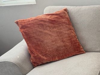 Rust Orange Textured Throw Pillow