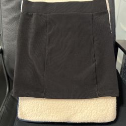 Black Ribbed Mini Skirt By DIVIDED OF H&M