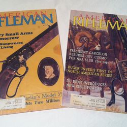 Lot of 2 American Rifleman magazines back issues vintage January 1984 July 1985