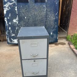 Vintage Standard 2-drawer Metal  Filing Cabinet (No Key)