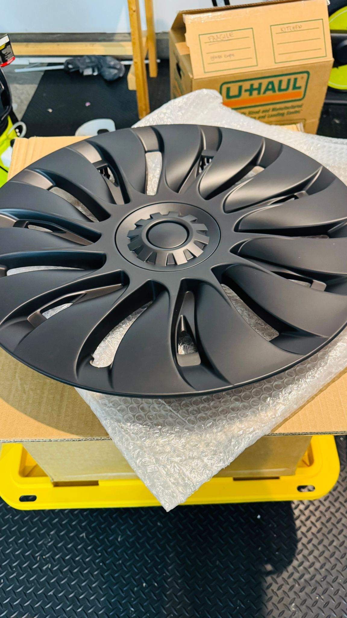 Tesla Model Y 19 Inch Black Wheel Covers With Logos